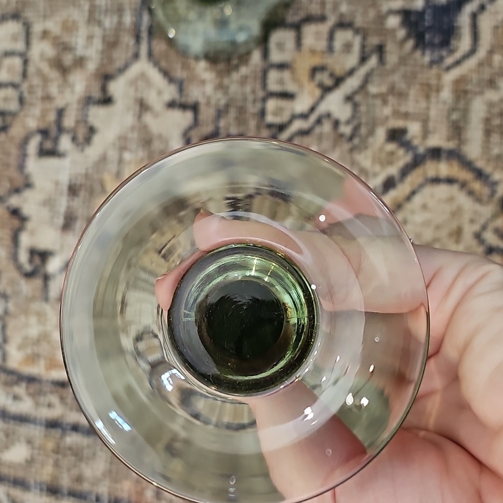 SALE! Vintage Lenox Pale Antique Green Goblets Set Of 4 - Picture 13 of 14